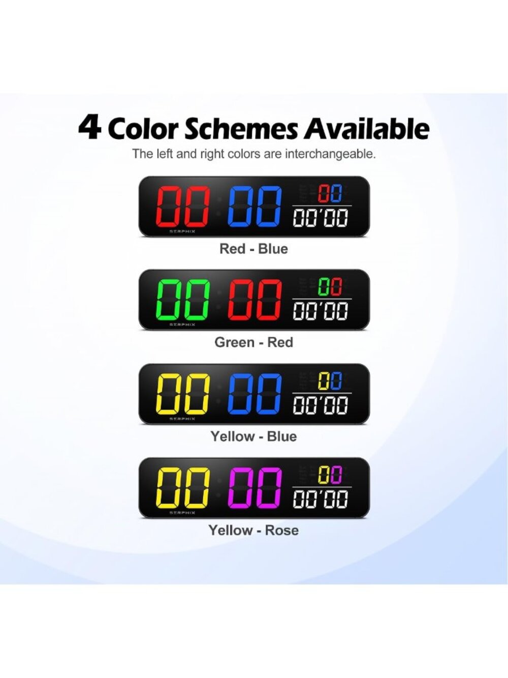15.2” Digital Countdown Timer Scoreboard Clock - Bright LED Color Display - Picture 4 of 6